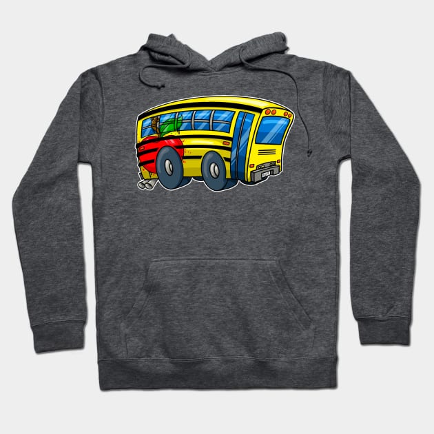 School Bus Hoodie by Laughin' Bones